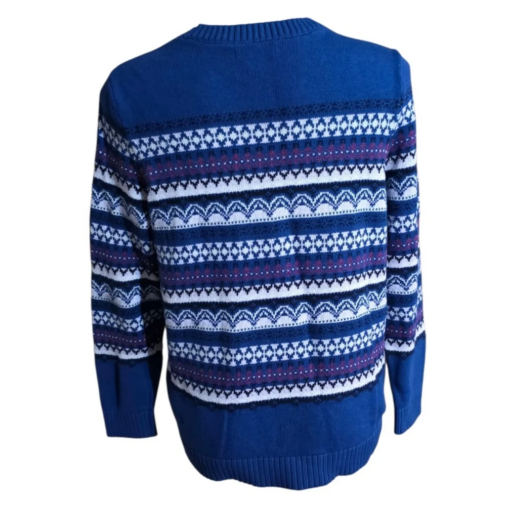 Croft & Barrow Fair Isle Sweater Blue Size XL - Picture 5 of 12